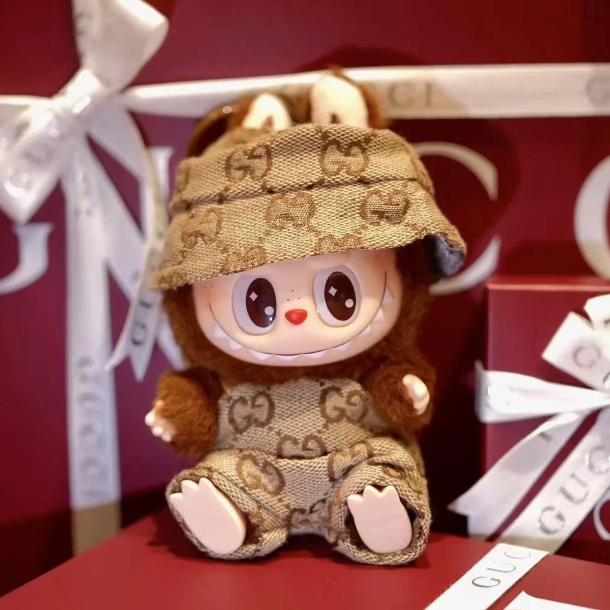 POP MART The Monsters Labubu Fashion Dress - Gucci Style Overalls + Hat