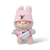 Fashion Dress - LV Style Pink Top + Pink Hat + Pink Bag