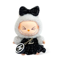 Fashion Dress - LV Style Skirt + Bow + Chanel Style Bag