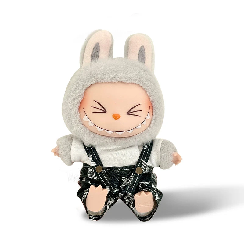 Fashion Dress - White Top+ LV Style Blue Overalls - Image 2