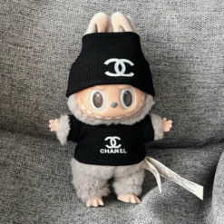 POP MART The Monsters Labubu Fashion Dress - Chanel Style Black Top + Black